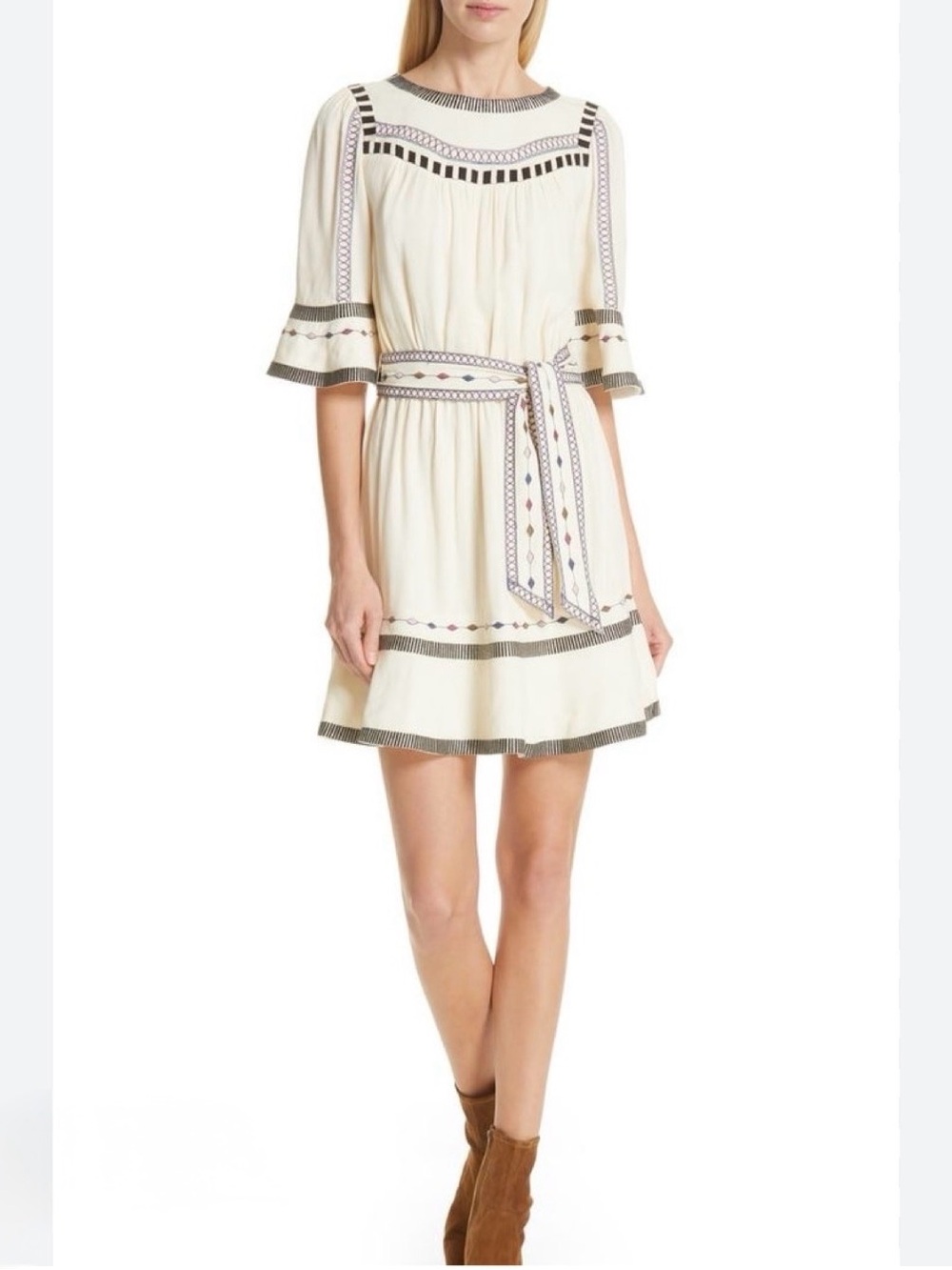 BA&SH Plaza Ecru Dress size 8.